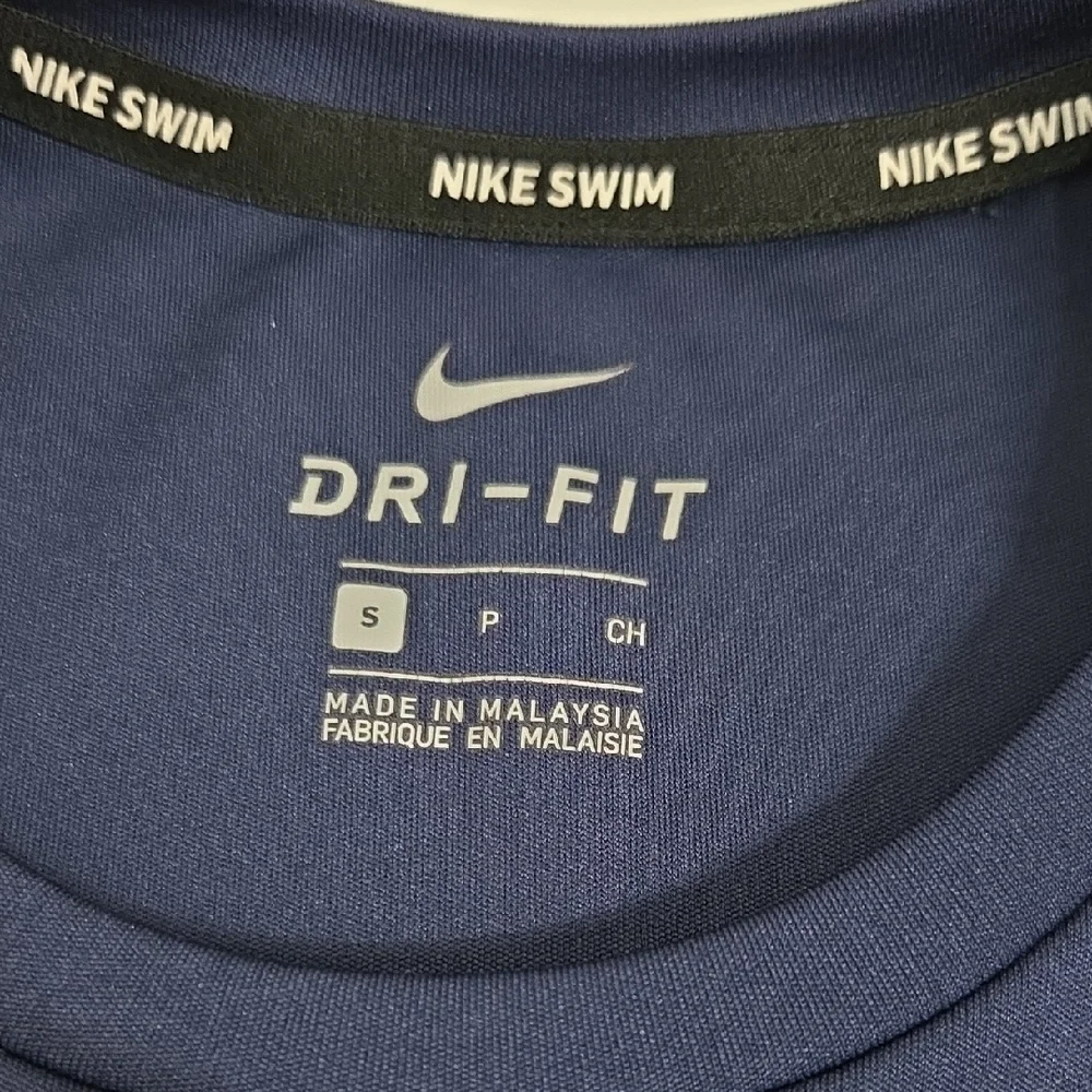 Nike Men's Dri-fit‎ Navy Swim Shirt With SPF
